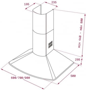 TEKA DM 775 W CAMPANA BLANCA 70CM 603M3/H - 2