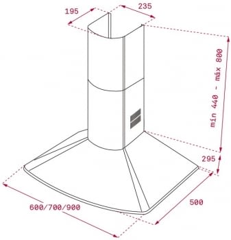 TEKA DM 975 S CAMPANA INOX 90CM 603M3/H STOCK - 2