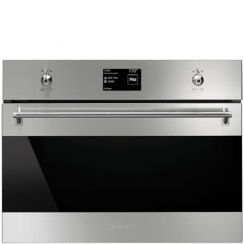 SMEG SF4395MCX HORNO MICROONDAS COMPACTO CLASICA 45CM INOX ABATIBLE