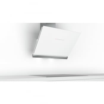Campana decorativa de pared Bosch DWK98PR20 en Cristal Blanco de 90 cm a 837 m³/h | WiFi Home Connect | Motor EcoSilence Clase A+ | Serie 8 - 3
