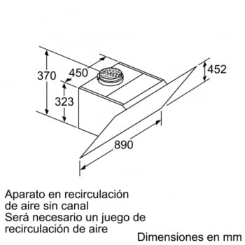 Campana decorativa de pared Bosch DWK98JQ20 en Cristal Blanco de 90 cm a 836 m³/h | Motor EcoSilence Clase A+ | Serie 6 - 8