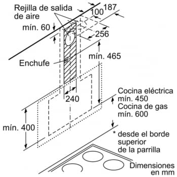 BOSCH DWK67IM20 CAMPANA CRISTAL BLANCO INCLINADA 60CM 660M3/H A - 9