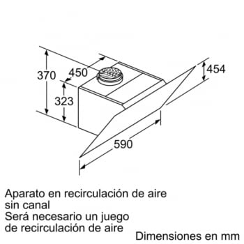 BOSCH DWK67IM20 CAMPANA CRISTAL BLANCO INCLINADA 60CM 660M3/H A - 11