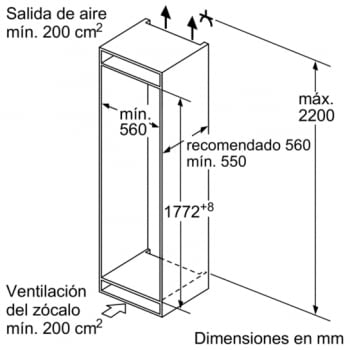 Frigorífico Combi KIN86AF30F Integrable de 177.2 x 55.8 cm No Frost Inverter A++ | Serie 6 - 8