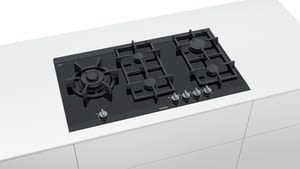 Placa de Gas Siemens ER9A6SD70 Negro de 90 cm con 5 Quemadores a 9 niveles de potencia | 1 Quemador WOK | Parrillas hierro fundido - 2