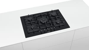 Placa de Gas Siemens EP7A6QB90 Negro de 75 cm con 5 Quemadores a 9 niveles de potencia | 1 Quemador WOK de 4 kW | Gas natural - 2