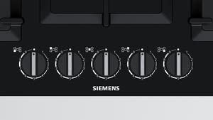 Placa de Gas Siemens EP7A6QB90 Negro de 75 cm con 5 Quemadores a 9 niveles de potencia | 1 Quemador WOK de 4 kW | Gas natural - 4