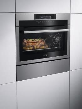 Horno Compacto AEG KPE742220M Multifunción Pirolítico Abatible Inoxidable antihuellas 45 cm SenseCook | Sonda Térmica A+ con 19 funciones - 2