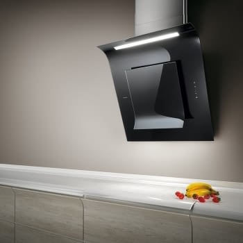 ELICA SINFONIA BL/F/80 NEGRA CAMPANA INCLINADA 80CM 757M3/H - 3