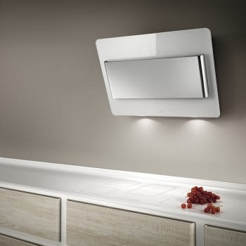 ELICA BELT WH/F/80 CAMPANA CRISTAL BLANCO INCLINADA 80CM 691M3/H