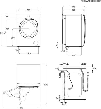 Lavadora Electrolux EW6F4823BB Libre de 8 kg a 1200 rpm Diferido SensiCare Inverter Clase A+++ -20% - 7
