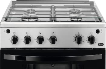 Cocina a Gas Zanussi ZCG61281XA Inox de 85 x 60 cm con 4 quemadores gas butano y Horno de Gas con Grill Clase A - 2