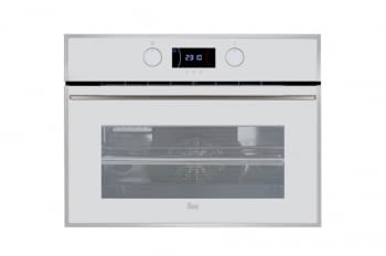 Horno Compacto Teka HLC 840 (41531024) Cristal Blanco de 45 cm con 9 funciones de cocinado a 3 alturas | Limpieza Hydroclean PRO | Clase A+