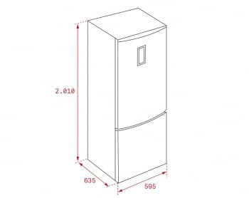 TEKA NFL 430 S E COMBI INOX NO FROST 201x59.5CM A++ - 3