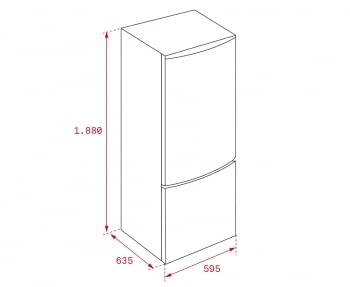 TEKA NFL 350 E COMBI INOX NO FROST 188x59.5CM A++ - 3