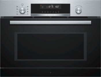 BOSCH CPA565GS0 HORNO MICROONDAS COMPACTO VAPOR MULTIFUNCION INOX CRISTAL NEGRO ALTO 45CM
