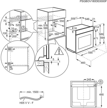 Horno AEG BPK535120W Blanco Integrable Multifunción Pirolítico 71 l SurroundCook Clase A+ - 7