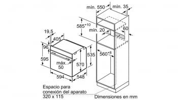 Horno Siemens HB514AER0 Inoxidable de 60 cm | perfectCooking 3D | Clase A | iQ300 - 7