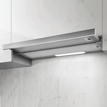 ELICA ELITE 14 LUX GRIX/A/90 CAMPANA EXTRAIBLE ENCASTRE SILVER INOX 90CM 336M3/H