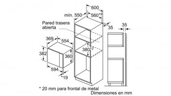 SIEMENS BE555LMS0 MICROONDAS INOX CRISTAL NEGRO GRILL 25L - 2