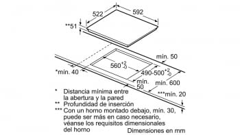 Placa de Inducción Siemens EH631BDB1E de 60 cm | Función boost | Control touchControl | iQ300 - 6