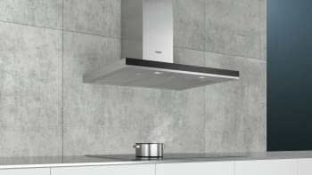 Campana de Pared Decorativa Siemens LC96BHM50 Metallic de 90 cm con una potencia de 604 m³/h | Motor iQdrive Clase B | iQ300 - 2