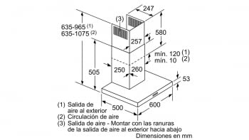 Campana de Pared Decorativa Siemens LC66BHM50 Metallic de 60 cm con una potencia de 605 m³/h | Clase B | iQ300 - 9