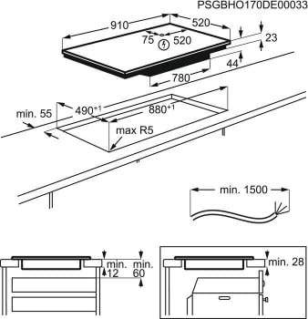 Placa de Inducción AEG IKE95471FB de 90 cm con 5 Zonas Flex Puente PowerBoost y Hob2Hood - 6