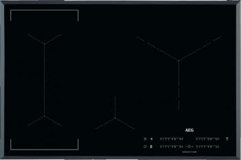 Placa de Inducción AEG IKE84445FB Flexible de 80 cm con 4 zonas Max 32 cm Maxisense PowerBoost Hob2Hood