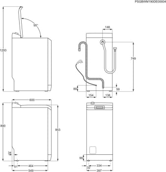 Lavadora de Carga Superior Zanussi ZWQ71235SI Libre Blanco de 7 kg a 1200 rpm Clase A+++ | Stock - 9