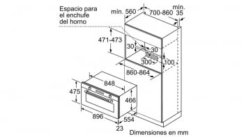 Horno 90cm Multifunción Siemens VB558C0S0 Rail VarioClip 85L | Grill XXL | Función Pizza | Clase A+ - 5