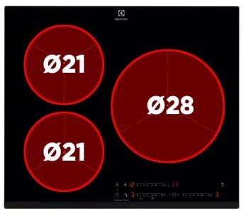 Placa de Inducción Electrolux EIF61342 Flexible | Control Fritura | 3 Zonas ø28cm | Stock - 2