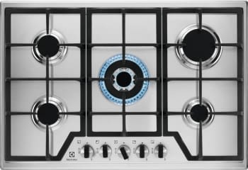 Placa de Gas Electrolux KGS7536X de 75 cm con 5 Quemadores SpeedBurner, 1 Wok