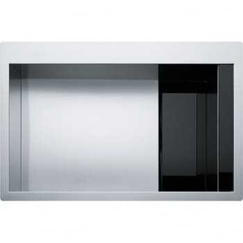 FRANKE CRYSTAL LINE CLV-210 NEGRO CRISTAL INOX FREGADERO ENCASTRE Y RAS ENCIMERA