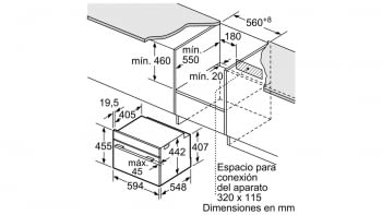 Horno Compacto Siemens CB675GBS3 Pirolítico Inoxidable de 45 cm | Recetas programadas con cookControl | Clase A+ | iQ700 - 9