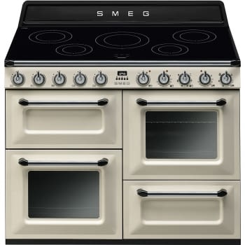 Smeg TR4110IP Cocina Serie Victoria Color Crema con 2 Hornos Eléctricos y 5 Encimeras de Inducción