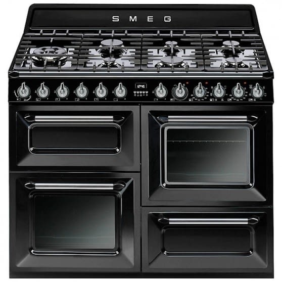 SMEG COCINA A GAS SERIE VICTORIA TR4110BL1 COLOR NEGRO 110cm - 