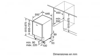 Lavavajillas Bosch SPV46FX00E Integrable de 45 cm para 10 servicios | Motor EcoSilence Clase A++ | Serie 4 - 9
