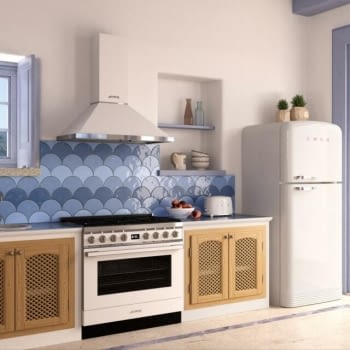 CAMPANA DECORATIVA BLANCA 90CM SMEG KPF9WH PORTOFINO 815m3/hora