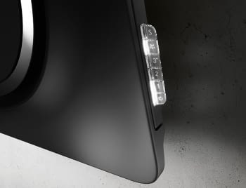 ELICA LOOP NEGRA CAMPANA VERTICAL 80CM DOBLE FILTRO