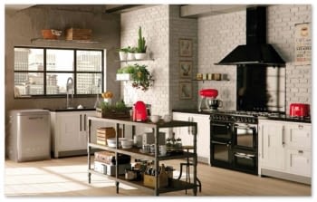 CAMPANA DECORATIVA NEGRA 100CM SMEG KT100BLE VICTORIA 820M3/hora
