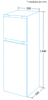 EDESA EFT-1411 WH Frigorífico 2 Puertas Blanco | 1440 x 550 x 550 mm | A+ - 7