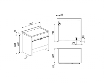 SMEG A2-81 Cocina a Gas | Diseño OPERA 100 x 60 | 2 Hornos | Acero Inox | Envío Gratis - 4