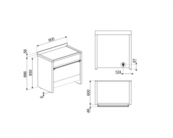 SMEG A1PYID-9 Cocina de Inducción 90cm x 60cm | 1 Horno Pirolítico | Acero Inox | A+ | Envío Gratis - 3