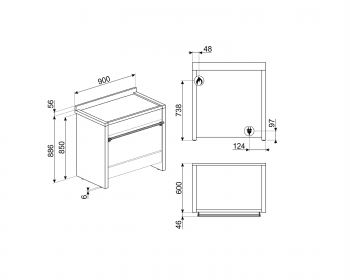 SMEG A1-9 Cocina a Gas 90cm x 60cm | 1 Horno Eléctrico | Acero Inoxidable | Envío Gratis - 8