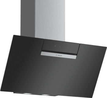 Campana decorativa de pared Bosch DWK87EM60 en Cristal Negro de 60 cm a 669 m³/h | B | Serie 2