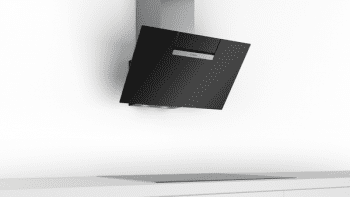 Campana decorativa de pared Bosch DWK87EM60 en Cristal Negro de 60 cm a 669 m³/h | B | Serie 2 - 2