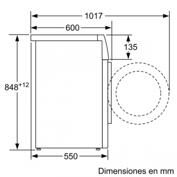 Bosch WAN24263ES Lavadora Carga Frontal 60 cm Blanca | 7 Kg 1200 rpm | Pausa + Carga | A+++ -10% | Serie 4 - 8