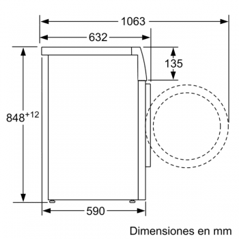 Lavadora Bosch WAU28S40ES Blanca de 8 kg a 1400 rpm | Autodosificación i-DOS, EcoSilence | Motor EcoSilence Clase A+++ - 9