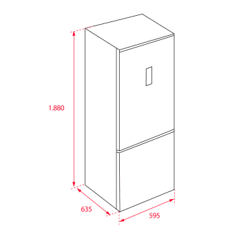 Frigorífico Combi Teka NFL 342 C Libre Inox antihuellas de 188 x 59.5 cm con 295 L No Frost Clase A++ - 10